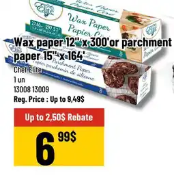 Mayrand Wax Paper Roll 12 x 300' or Parchment Roll offer