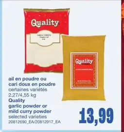 Wholesale Club AIL EN POUDRE OU CARI DOUX EN POUDRE QUALITY, 2,27/4,55 KG offer