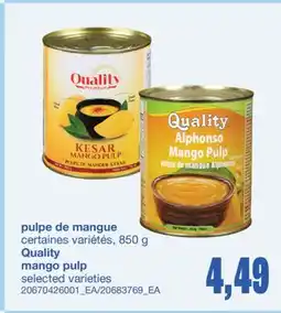 Wholesale Club PULPE DE MANGUE QUALITY, 850 G offer