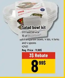 Mayrand Salad Bowl Fork Spoon Kit 16 un offer