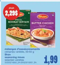 Wholesale Club MÉLANGES D'ASSAISONNEMENTS SHAN, 50-65 G offer