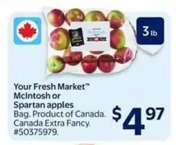 Walmart Your Fresh Market McIntosh or Spartan apples offer