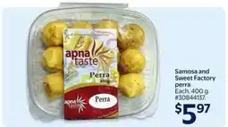 Walmart Samosa and Sweet Factory perra offer