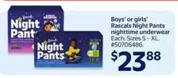 Walmart Rascals Night Pants offer