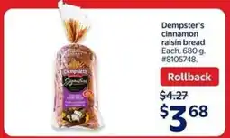 Walmart Dempster's Cinnamon Raisin Bread offer
