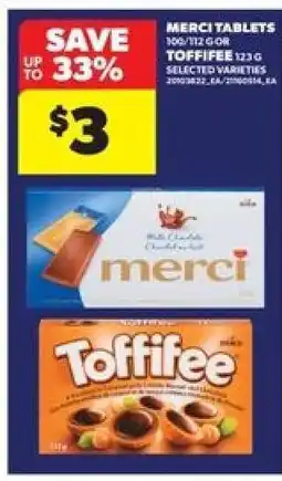 Real Canadian Superstore Merci Tablets / Toffifee offer