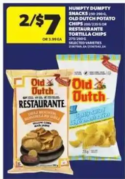 Real Canadian Superstore Humpty Dumpty Snacks, Old Dutch Potato Chips, Restaurante Tortilla Chips offer