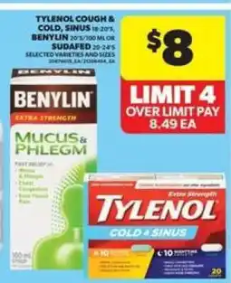 Real Canadian Superstore Tylenol Cough & Cold, Sinus / Benylin / Sudafed offer