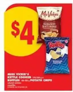 No Frills Miss Vickie's Kettle Cooked & Ruffles Potato Chips offer