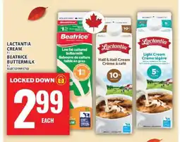 Food Basics Lactantia Cream / Beatrice Buttermilk offer