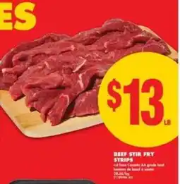 No Frills BEEF STIR FRY STRIPS offer