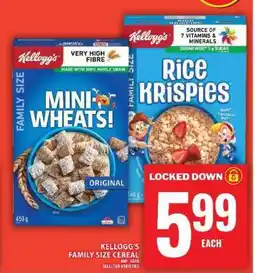 Food Basics KELLOGG’S FAMILY SIZE CEREAL offer