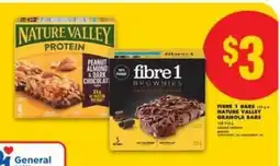No Frills Fibre 1 Bars 129 g or Nature Valley Granola Bars 140-230 g offer
