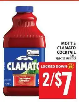 Food Basics MOTT’S CLAMATO COCKTAIL offer
