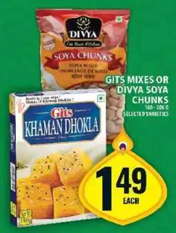 Food Basics GITS MIXES OR DIVYA SOYA CHUNKS offer
