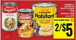 Food Basics Campbell's Chunky or Habitant Soup offer