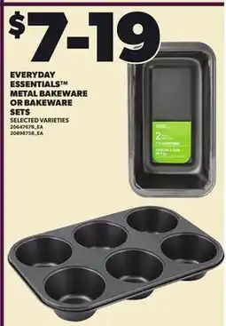 Loblaws EVERYDAY ESSENTIALS METAL BAKEWARE OR BAKEWARE SETS offer