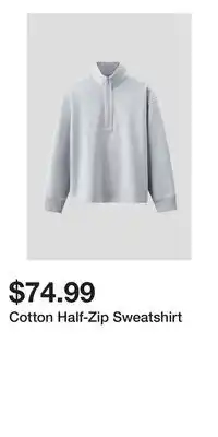 H&M Cotton Half-Zip Sweatshirt offer