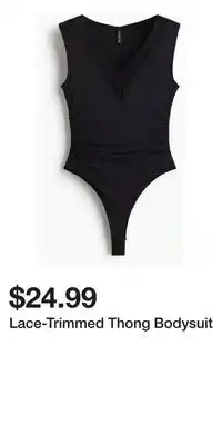 H&M Lace-Trimmed Thong Bodysuit offer