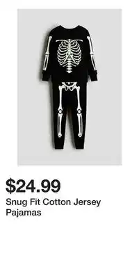 H&M Snug Fit Cotton Jersey Pajamas offer