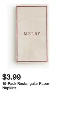 H&M 15-Pack Rectangular Paper Napkins offer