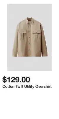 H&M Cotton Twill Utility Overshirt offer