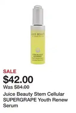 Sephora Juice Beauty Stem Cellular SUPERGRAPE Youth Renew Serum offer