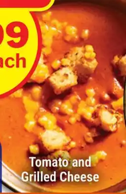 M & M Food Market Tomato and Grilled Cheese Soups offer