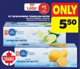 Real Canadian Superstore PC or blue menu sparkling water offer