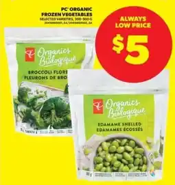 Real Canadian Superstore PC organic frozen vegetables offer