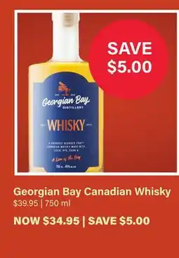 LCBO Georgian Bay Canadian Whisky offer