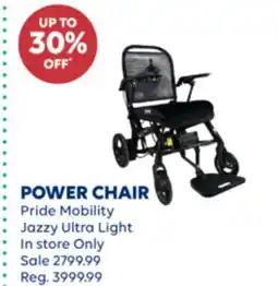 Wellwise by Shoppers POWER CHAIR Pride Mobility Jazzy Ultra Light offer