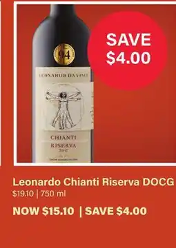 LCBO Leonardo Chianti Riserva DOCG offer