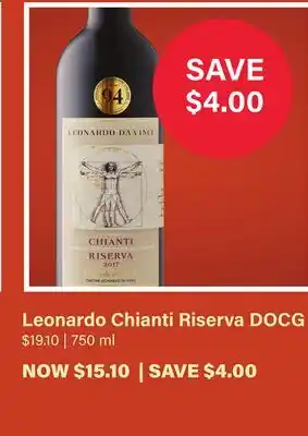 LCBO Leonardo Chianti Riserva DOCG offer