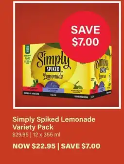 LCBO Simply Spiked Lemonade Variety Pack offer