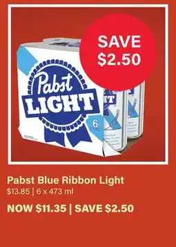 LCBO Pabst Blue Ribbon Light offer