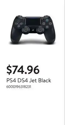 Walmart PS4 DS4 Jet Black offer