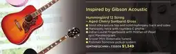 Long & McQuade EPIPHONE HUMMINGBIRD 12 STRING – AGED CHERRY SUNBURST GLOSS offer