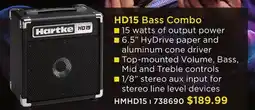 Long & McQuade HARTKE HD15 BASS COMBO offer