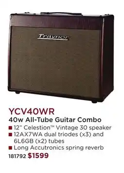 Long & McQuade TRAYNOR 40W ALL-TUBE GUITAR COMBO offer