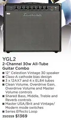 Long & McQuade TRAYNOR YGL2 2-CHANNEL 30W ALL-TUBE GUITAR COMBO offer