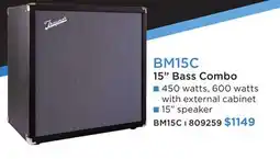 Long & McQuade Traynor BM15C 15 Bass Combo offer