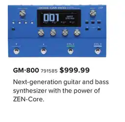 Long & McQuade NEXT-GENERATION GUITAR AND BASS SYNTHESIZER WITH THE POWER OF ZEN-CORE offer