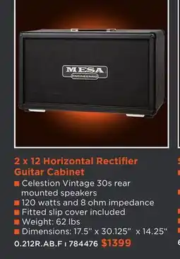 Long & McQuade MESA 2 X 12 HORIZONTAL RECTIFIER GUITAR CABINET offer
