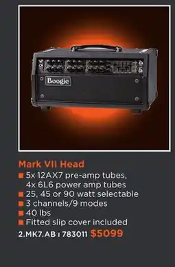 Long & McQuade BOOGIE MARK VII HEAD offer