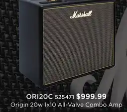 Long & McQuade MARSHALL ORIGIN 200W 1X10 ALL-VALUE COMBO AMP offer