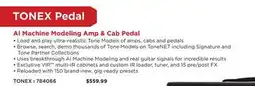 Long & McQuade TONEX AI MACHINE MODELING AMP & CAB PEDAL offer