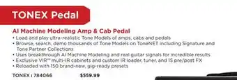 Long & McQuade TONEX AI MACHINE MODELING AMP & CAB PEDAL offer