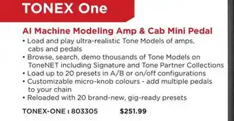 Long & McQuade IK MULTIMEDIA AI MACHINE MODELING AMP & CAB MINI PEDAL offer