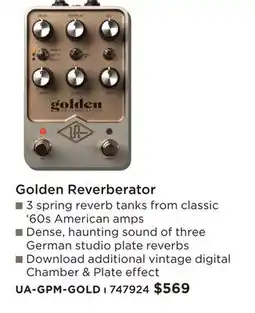 Long & McQuade GOLDEN REVERBERATOR offer